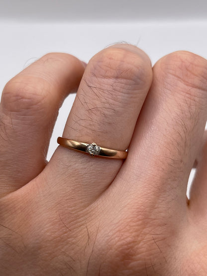 9ct rose gold diamond ring