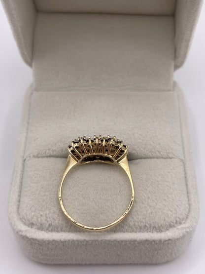 9ct gold opal and sapphire ring