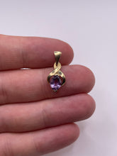 Load image into Gallery viewer, 9ct gold amethyst pendant
