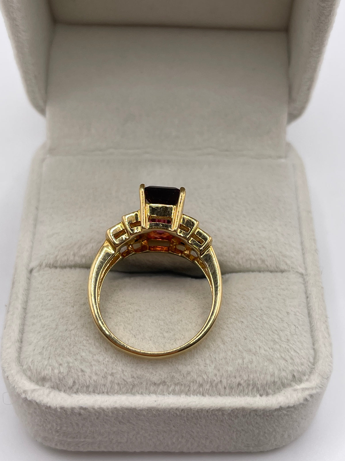 18ct gold tourmaline and diamond ring