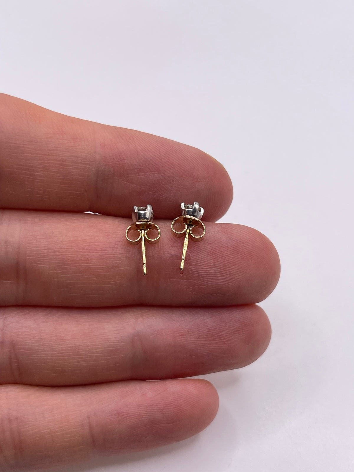 9ct gold diamond earrings