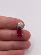 Load image into Gallery viewer, 18ct gold ruby and diamond pendant
