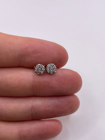 9ct gold diamond earrings