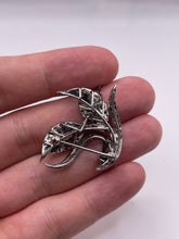 Load image into Gallery viewer, 18ct white gold diamond brooch
