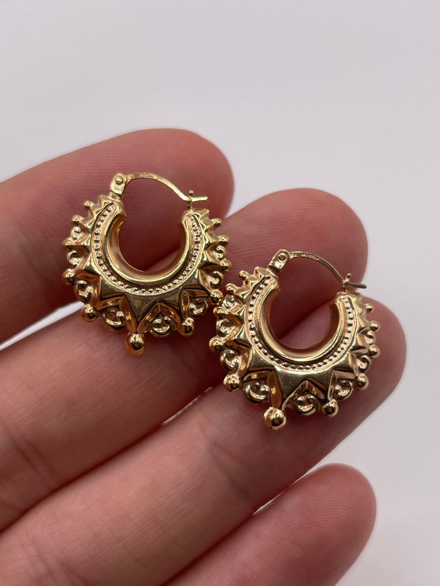 9ct gold creole earrings