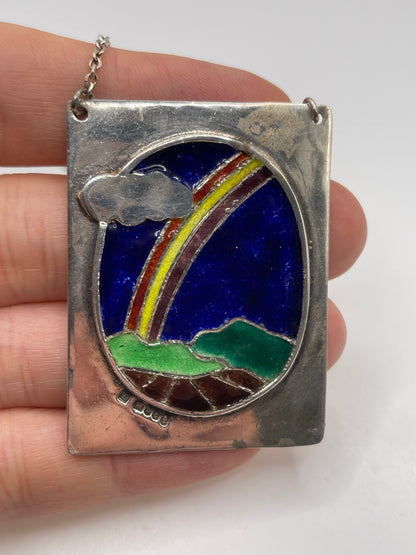 Silver and enamel necklace 1977