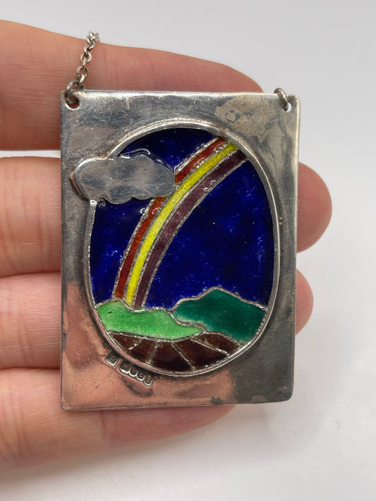 Silver and enamel necklace 1977