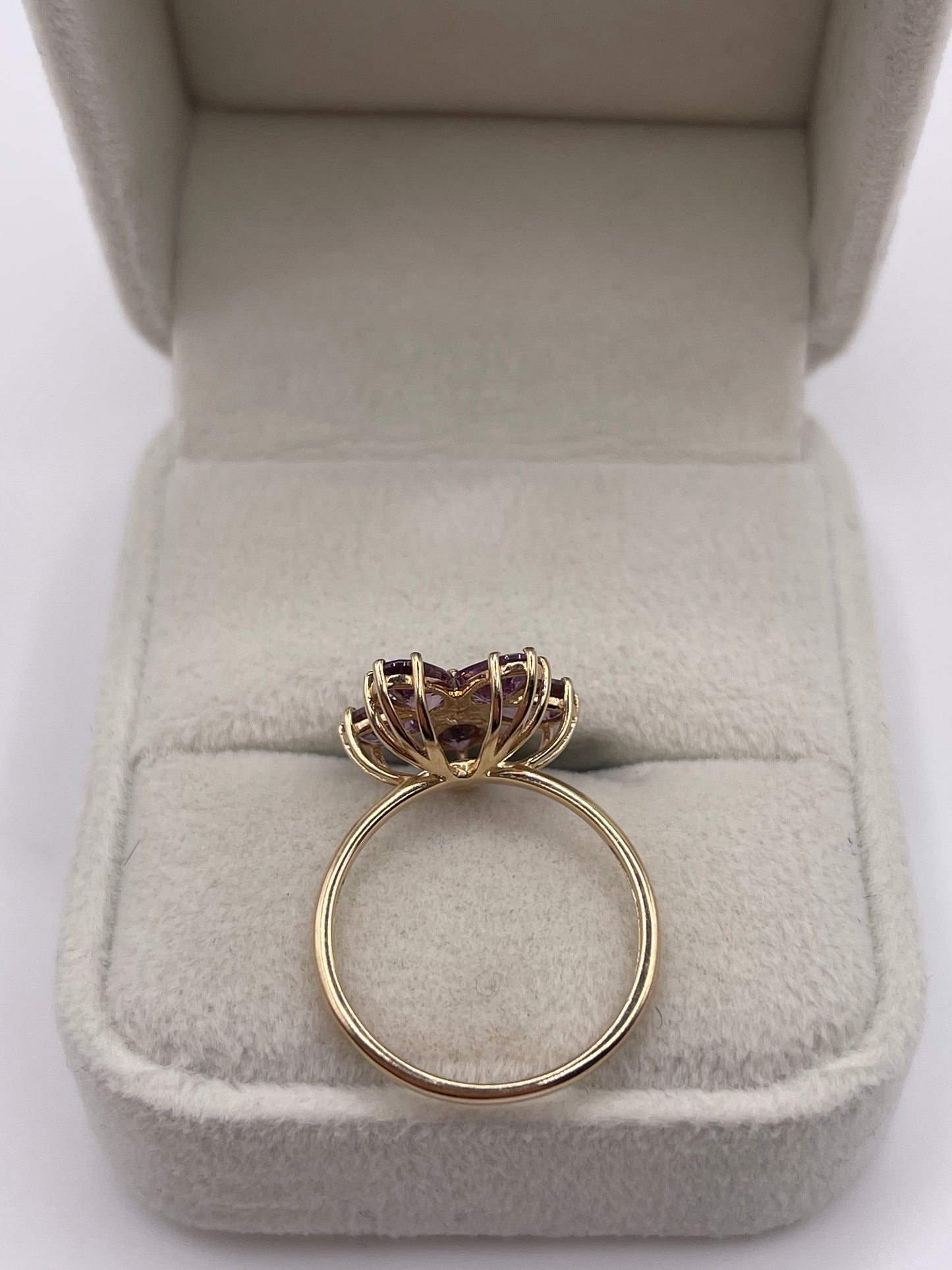 9ct gold quartz and diamond ring
