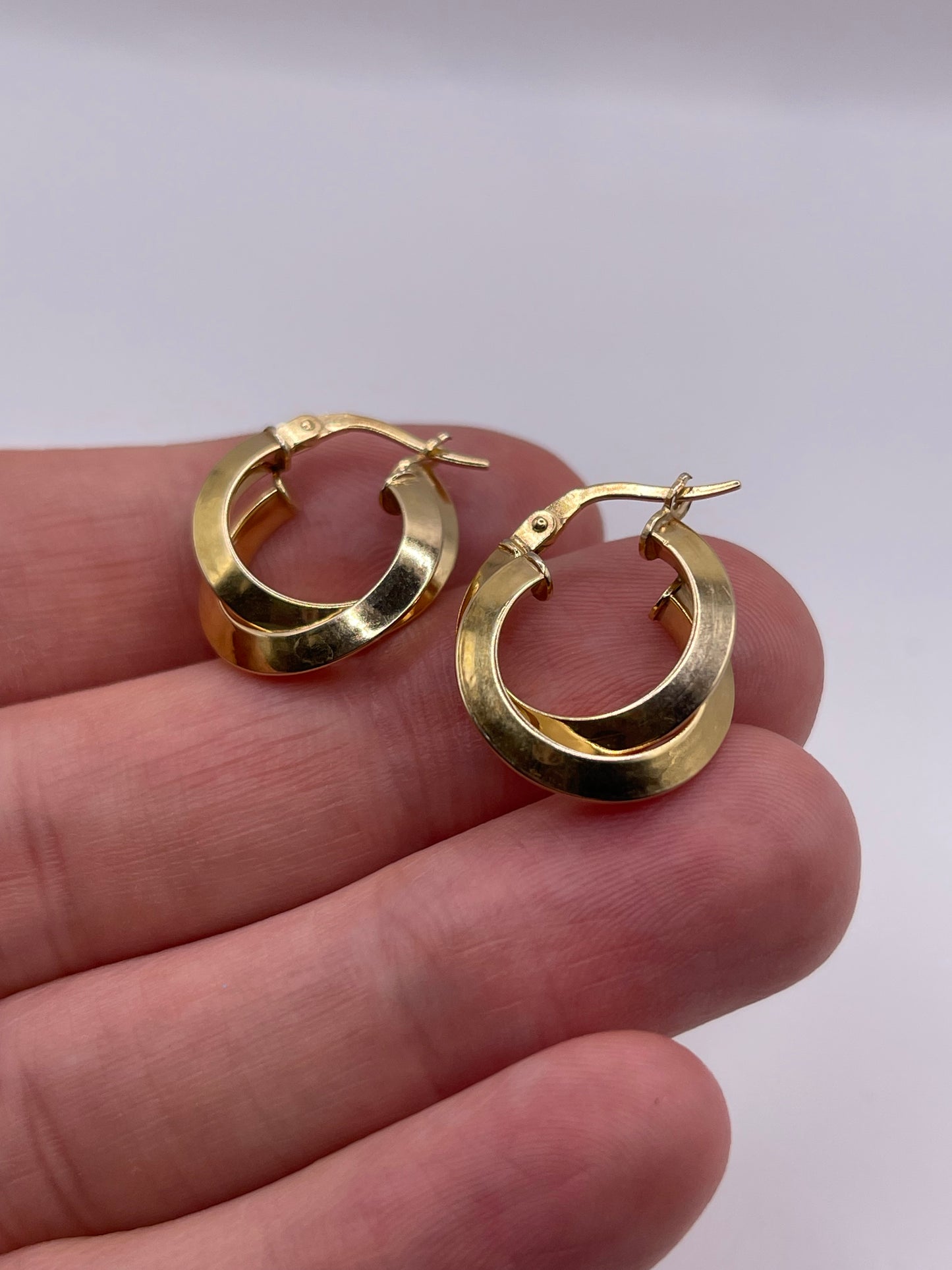 9ct gold creole earrings