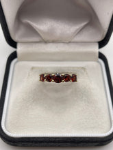 Load image into Gallery viewer, 9ct gold garnet ring
