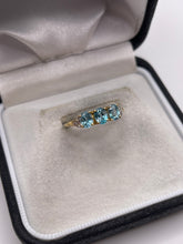 Load image into Gallery viewer, 9ct gold blue zircon ring
