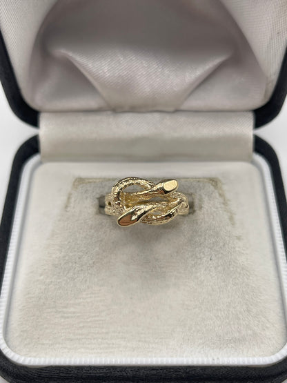 9ct gold snake ring