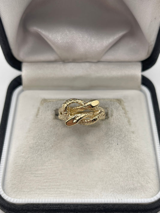9ct gold snake ring