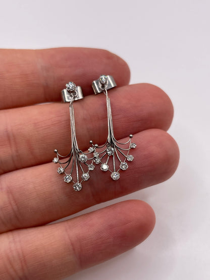 Platinum diamond earrings