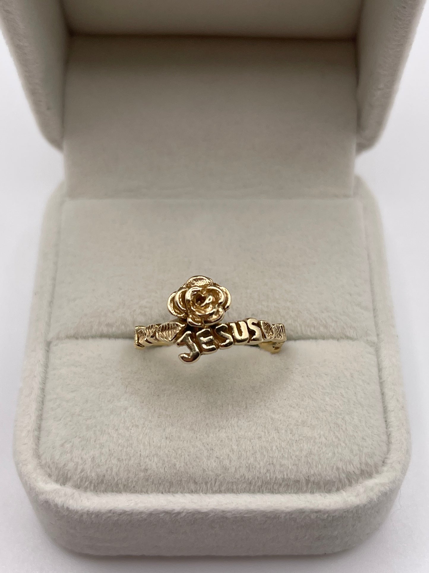 14ct gold Jesus ring