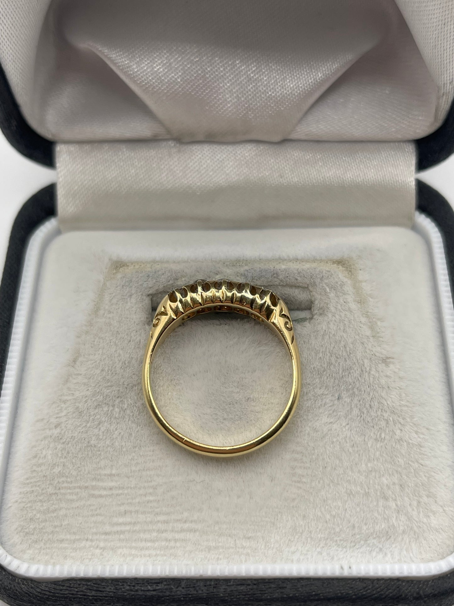 18ct gold old cut diamond ring