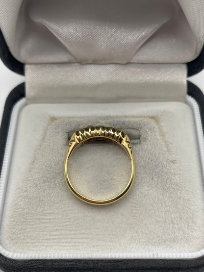 18ct gold old cut diamond ring