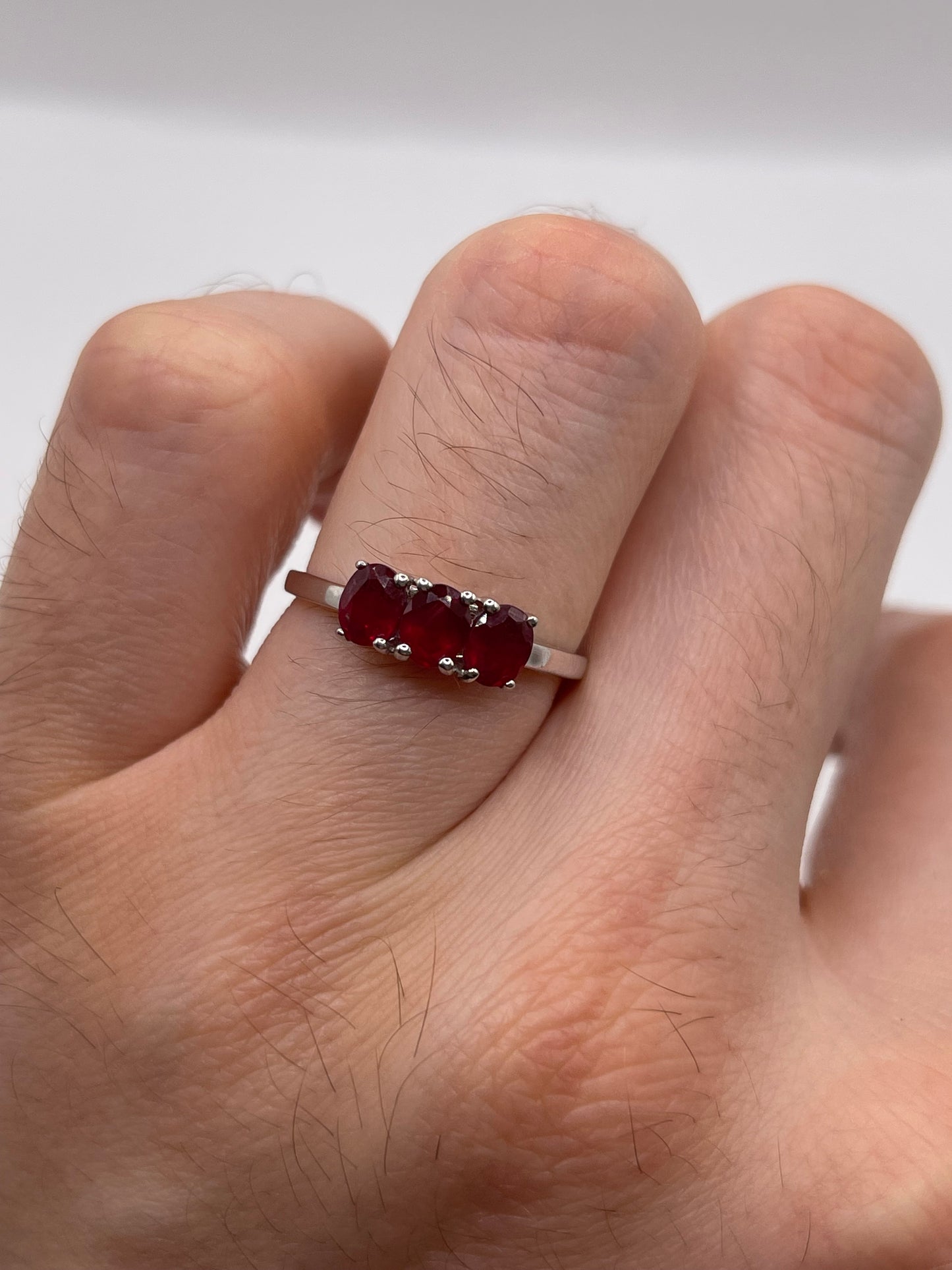 Silver ruby ring