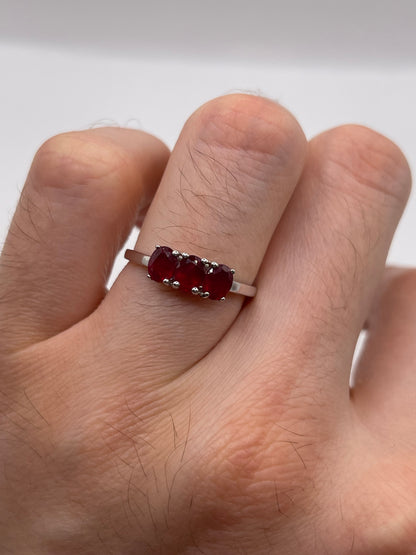 Silver ruby ring