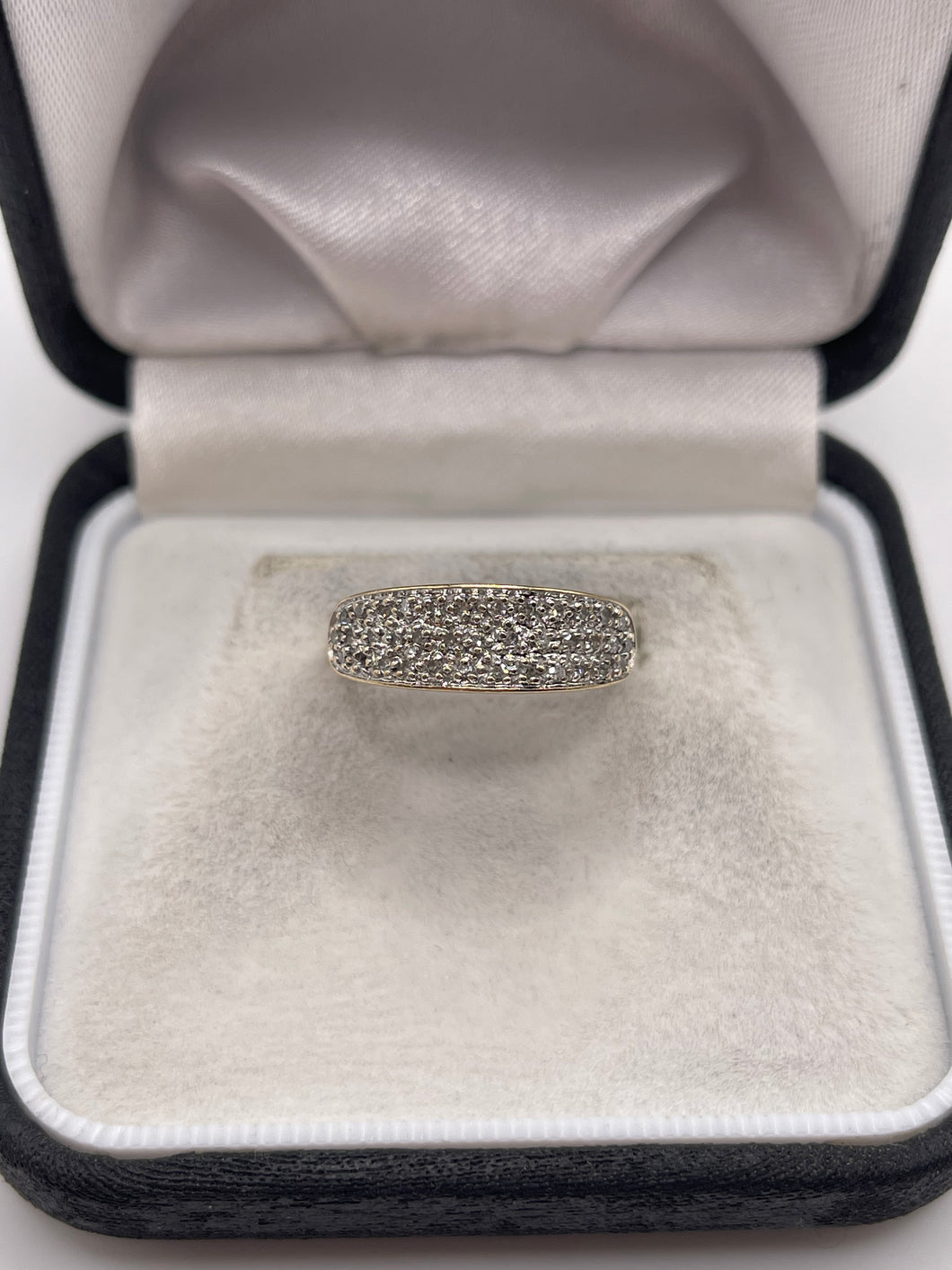 9ct gold diamond cluster ring