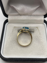 Load image into Gallery viewer, 9ct gold topaz and diamond ring

