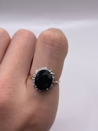 9ct gold sapphire and diamond ring