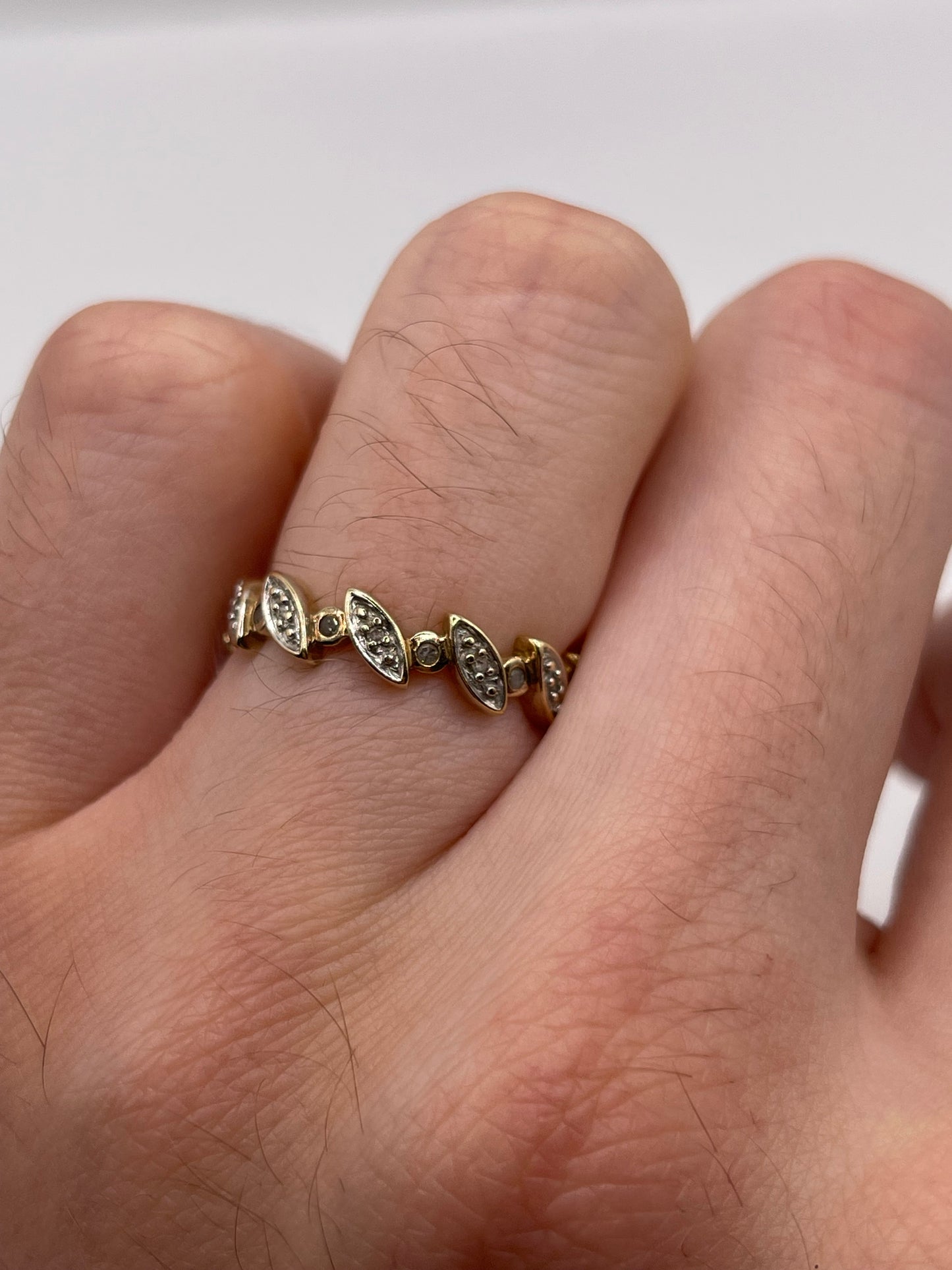 9ct gold diamond eternity ring