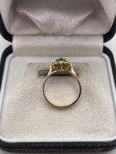 Load image into Gallery viewer, 18ct gold emerald and diamond ring
