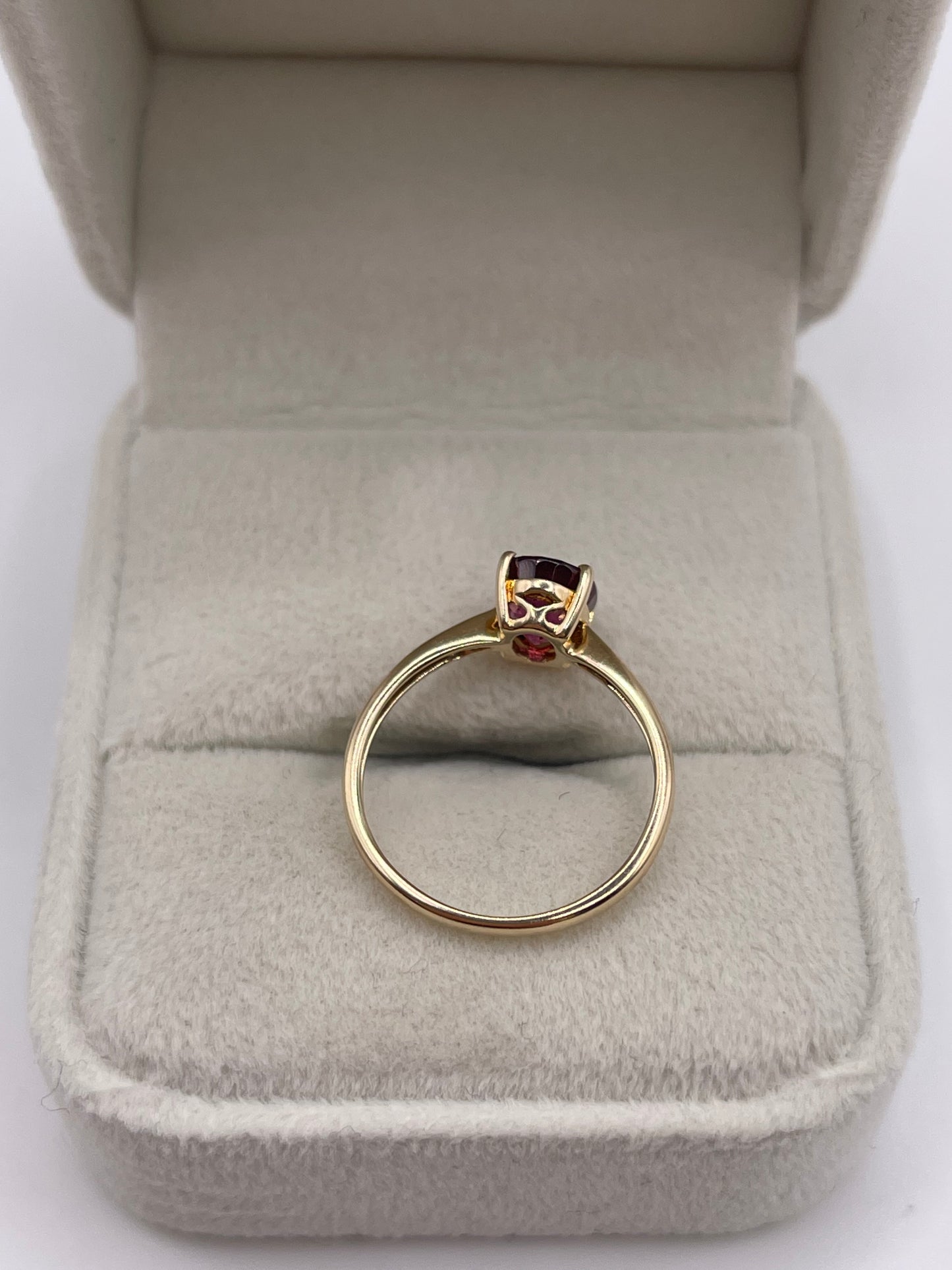 9ct rose gold tourmaline ring