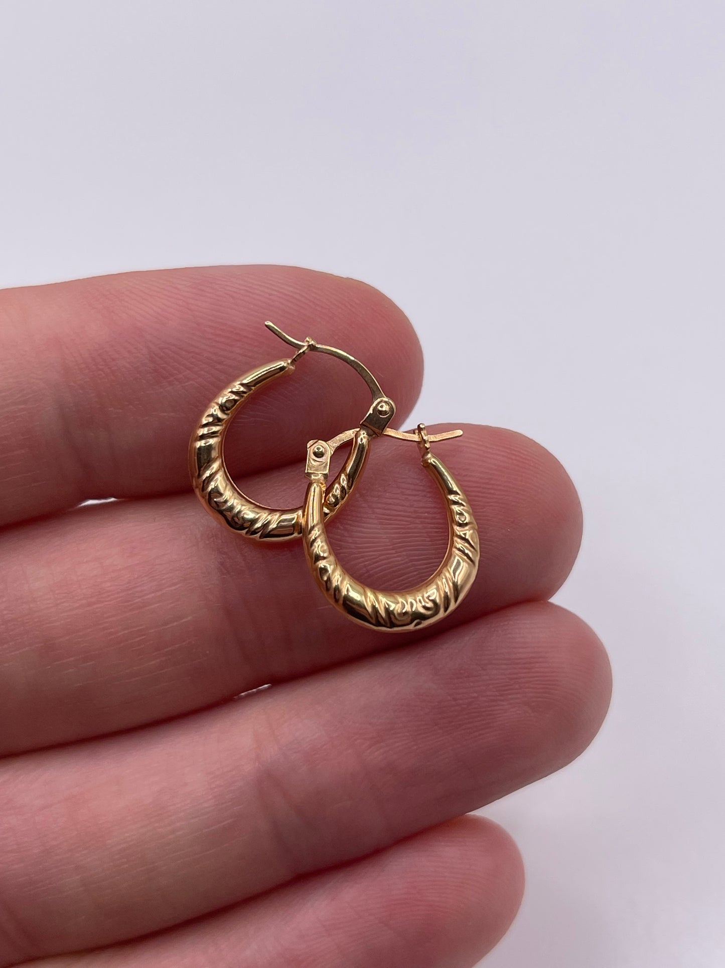 9ct gold creole earrings