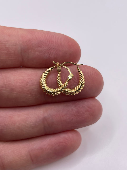9ct gold creole earrings