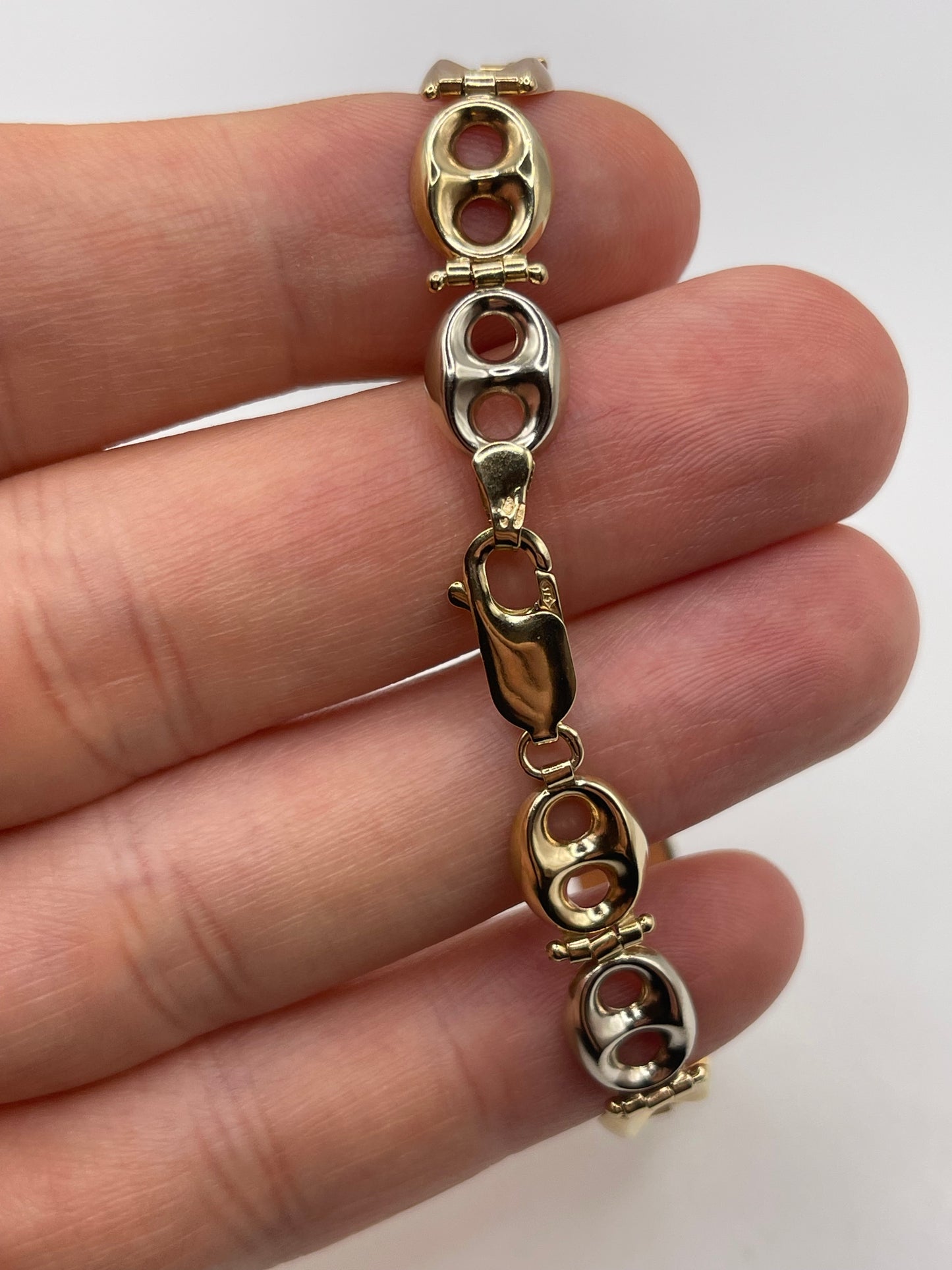 9ct tri gold bracelet