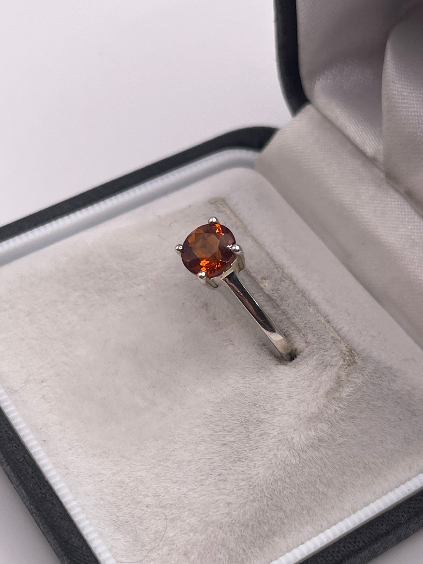 Silver topaz ring