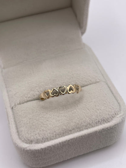 9ct gold heart ring