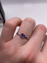 Load image into Gallery viewer, 9ct white gold amethyst and diamond ring
