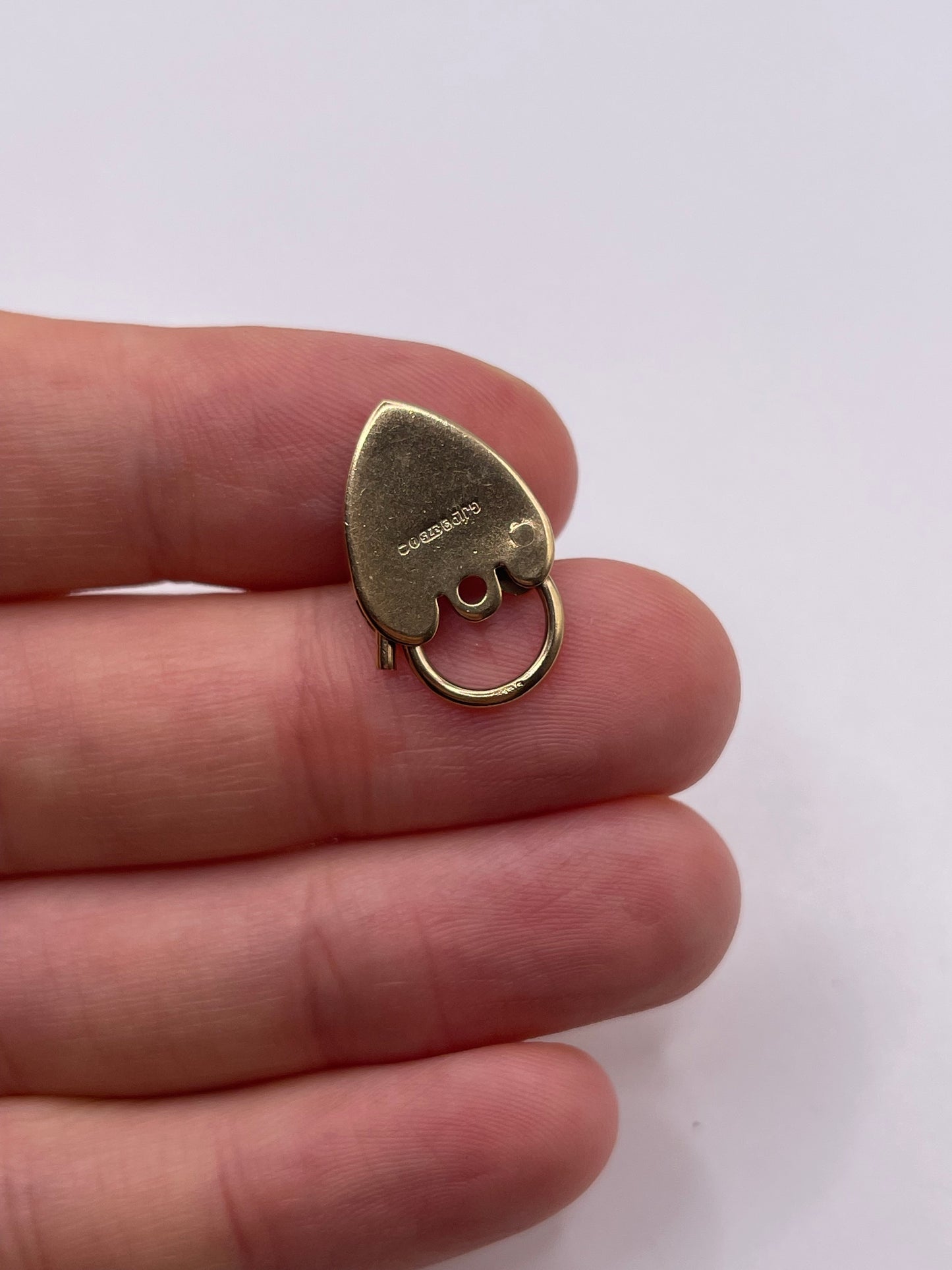 9ct gold engraved padlock