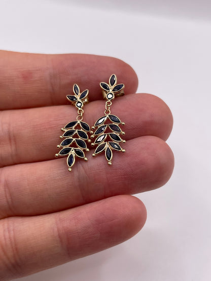9ct gold sapphire earrings