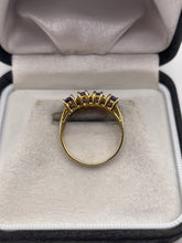 Load image into Gallery viewer, 9ct gold amethyst and diamond ring
