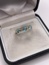 Load image into Gallery viewer, 9ct gold blue zircon ring
