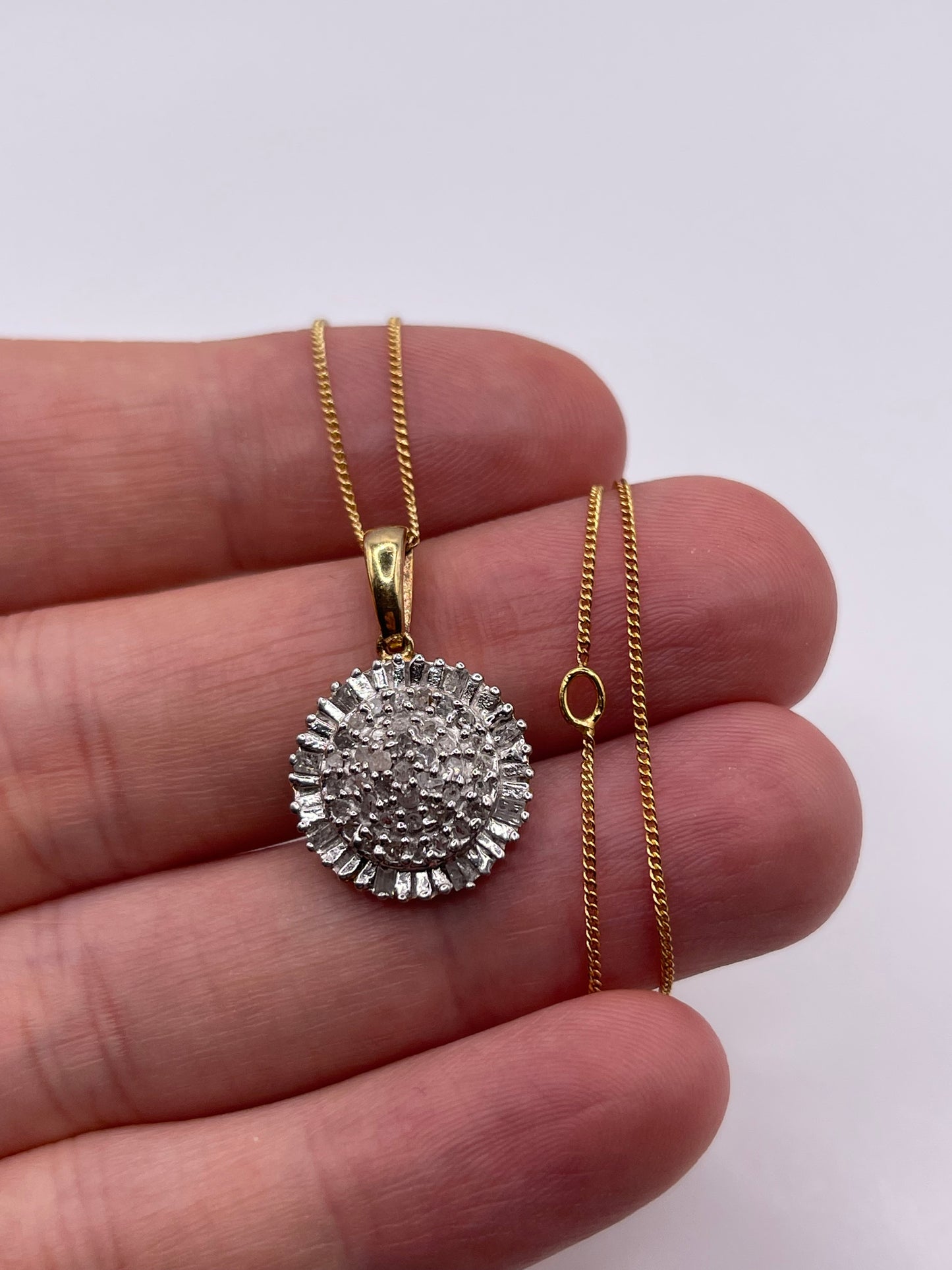 Silver diamond necklace