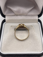 Load image into Gallery viewer, 9ct gold cz gypsy ring
