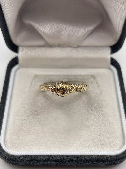 9ct gold snake ring