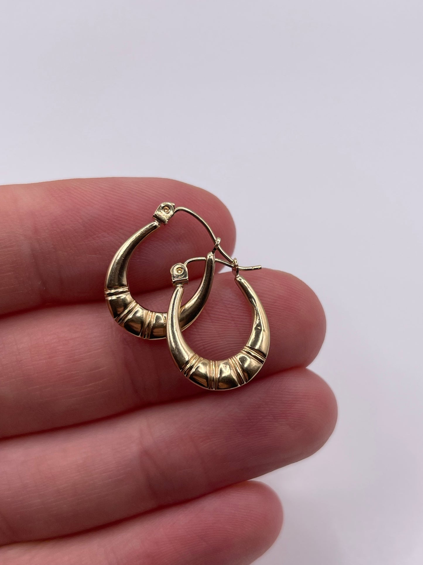 9ct gold creole earrings