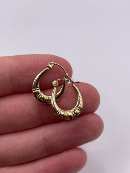 9ct gold creole earrings