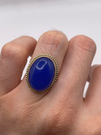 9ct gold chalcedony ring