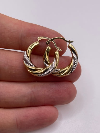 9ct gold creole earrings