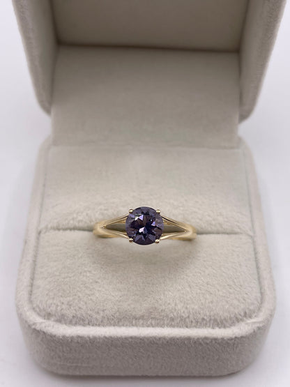 9ct gold blueberry quartz ring