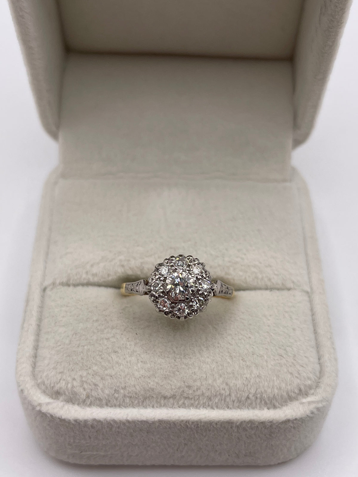 18ct gold platinum diamond ring