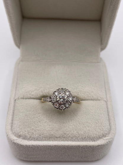 18ct gold platinum diamond ring