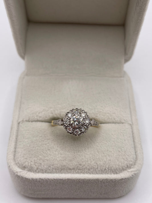 18ct gold platinum diamond ring